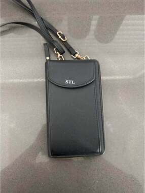 Black STL Crossbody Phone Wallet